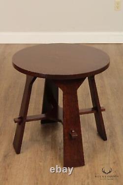 Stickley Mission Style Oak'Gus' Round Tea Table