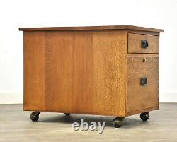 Stickley Oak Mission Collection Rolling File Cabinet