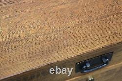 Stickley Oak Mission Collection Rolling File Cabinet