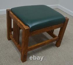 Stickley Oak Mission Morris Chair with Ottoman (B)
