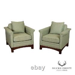 Stickley Pair of'Parkridge' Oak Club Chairs