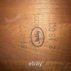 Stickley Round Leather Top Mission Oak Center Table