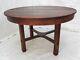 Stickley Round Oak Mission Arts & Crafts Dining Table & 1 Leaf 48 in Circa 1910s