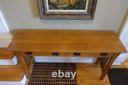 Stickley Spindle Foyer Table Mission Oak 54x16x28.5