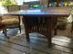 Stickley Style Oak Dining Room Table Square Mission Style