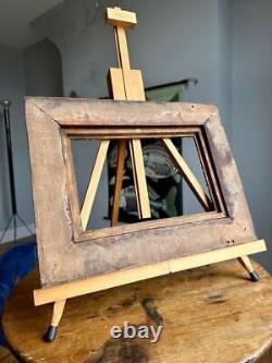 Superb Unusual Antique Oak Picture Frame 10 x 6.5 Rebate Arts & Crafts Mission