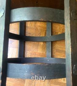 VTG MISSION OAK ARTS & CRAFTS TABOURET TABLE ROUND BENT WOOD Plant Stand Stool