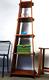 VTG Mission Arts Crafts Stickley Era style Bookcase Open Shelf Solid Oak SHIPS