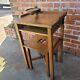 Vintage Antique Mission Oak Arts And Crafts Telephone Table