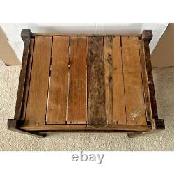 Vintage Antique Mission Oak Style Knaus Mfg Co. Slatted Footstool