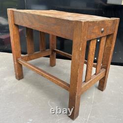 Vintage Antique Mission Oak Style Slatted Footstool