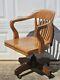 Vintage Boling Banker Swivel Rolling Office Arm Chair
