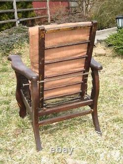 Vintage Child's Upholstered Oak Mission Chair unusual