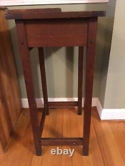 Vintage Cushman Telephone Table Stand Betumal 1910 Mission Oak Arts & Crafts