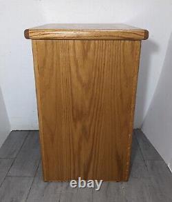 Vintage Heavy Duty Industrial Mission Oak Wood Filing File Cabinet 2-Drawer