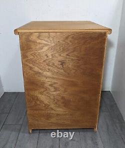 Vintage Heavy Duty Industrial Mission Oak Wood Filing File Cabinet 2-Drawer T32A