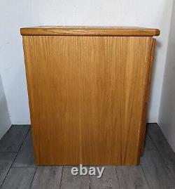 Vintage Heavy Duty Industrial Mission Oak Wood Filing File Cabinet 2-Drawer T32A