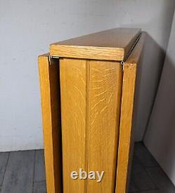Vintage Mid Century Modern Gate Leg Drop Leaf Oak Wood Dining Table Mission B