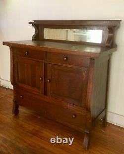 Vintage Mission, Arts Crafts Oak Cabinet Console