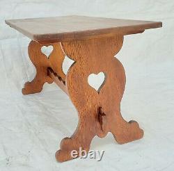 Vintage Mission Arts & Crafts Solid Oak Coffee Table OR Small Bench Circa 1930s
