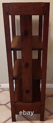 Vintage Mission Oak/ Arts & Crafts Antique 4 Tier Bookcase-Etagere 41 H