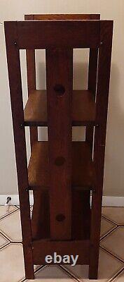 Vintage Mission Oak/ Arts & Crafts Antique 4 Tier Bookcase-Etagere 41 H