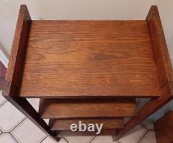 Vintage Mission Oak/ Arts & Crafts Antique 4 Tier Bookcase-Etagere 41 H