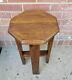 Vintage Mission Oak Plant Fern Stand Side Table Handmade Octagon