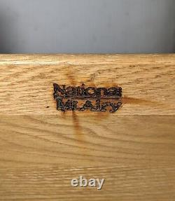 Vintage National Mt. Airy Solid Oak Wood 4-Drawer File Cabinet Mission Style