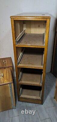 Vintage National Mt. Airy Solid Oak Wood 4-Drawer File Cabinet Mission Style