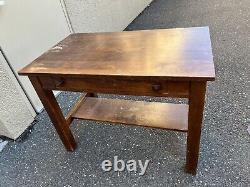 Vintage Solid Wood Arts & Crafts Cadillac Desk-Table
