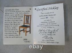 Vintage Stickley T. C. Timber Mission Oak Table & 2 Doll Side Chairs 1998 with COA
