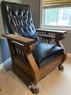 Vintage mission leather recliner